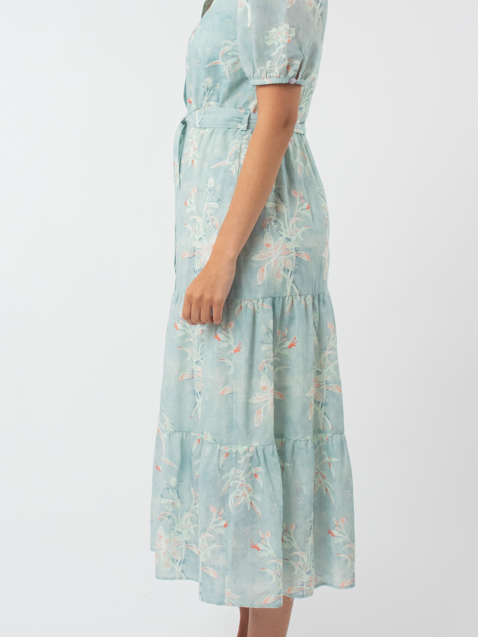 Floral shirt dress