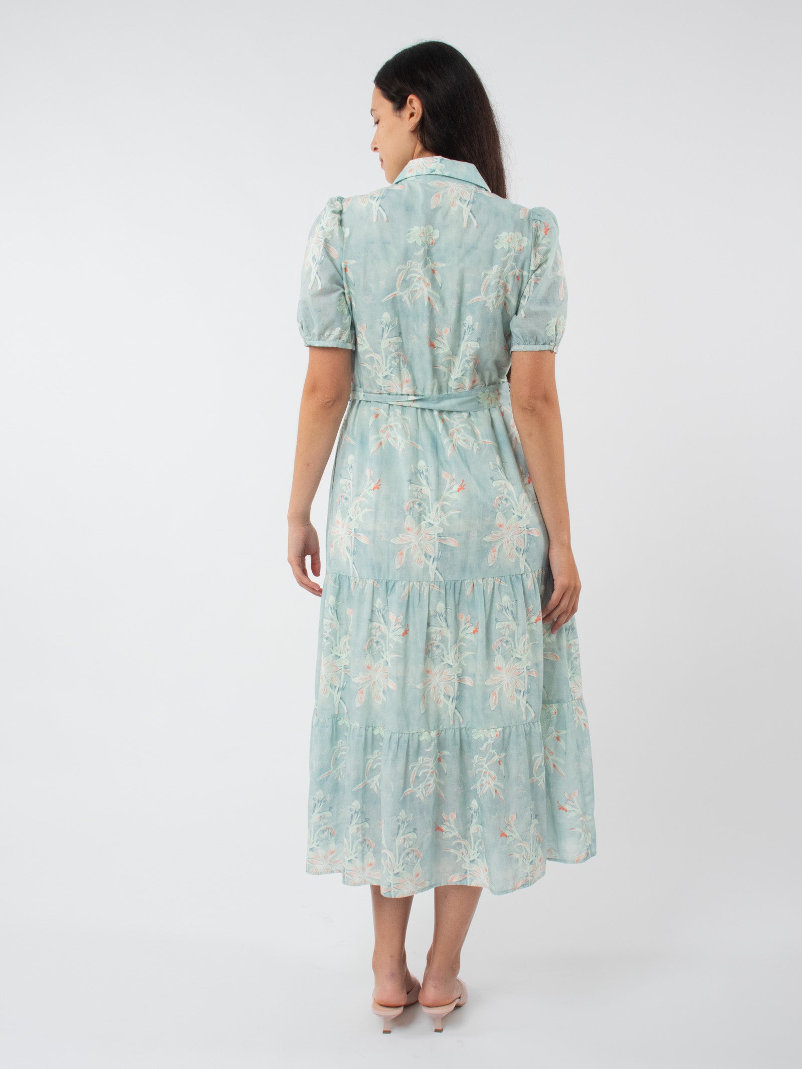 Floral shirt dress