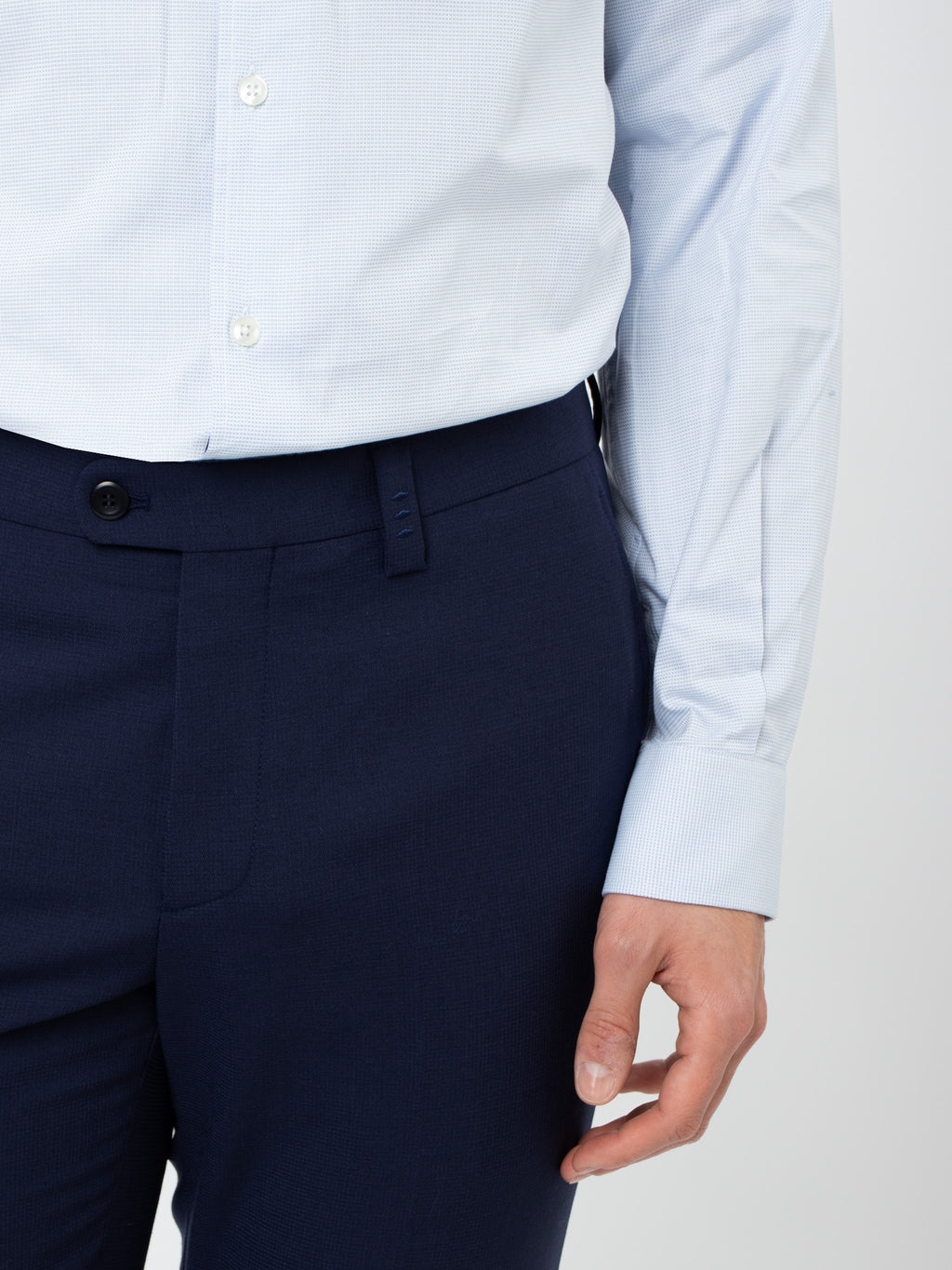 Pantalón traje lana slim fit