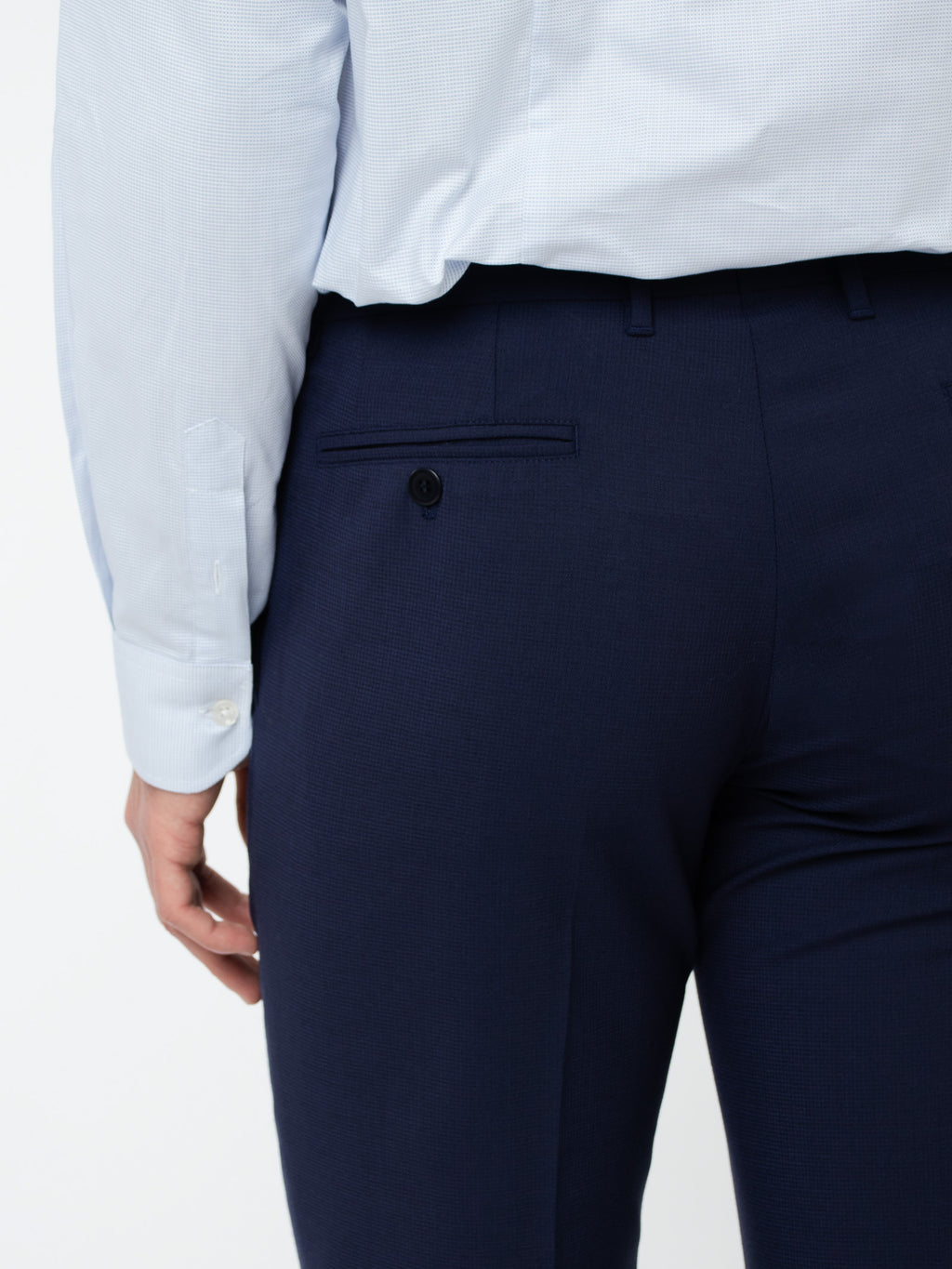 Pantalón traje lana slim fit