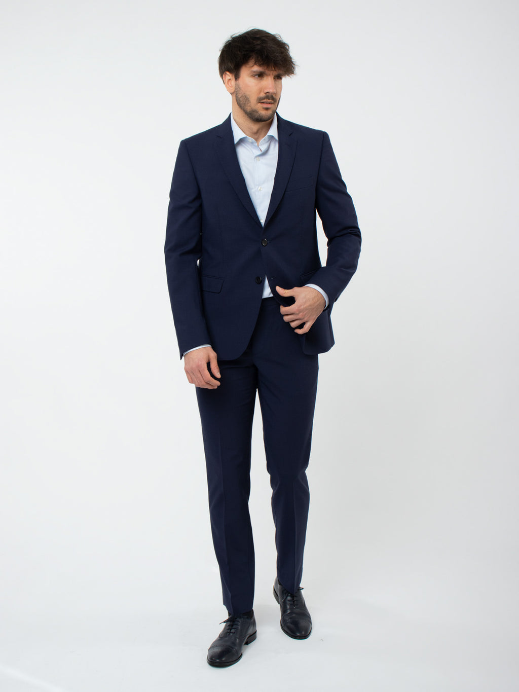Pantalón traje lana slim fit