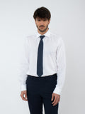 Regular fit textured weave cotton shirt