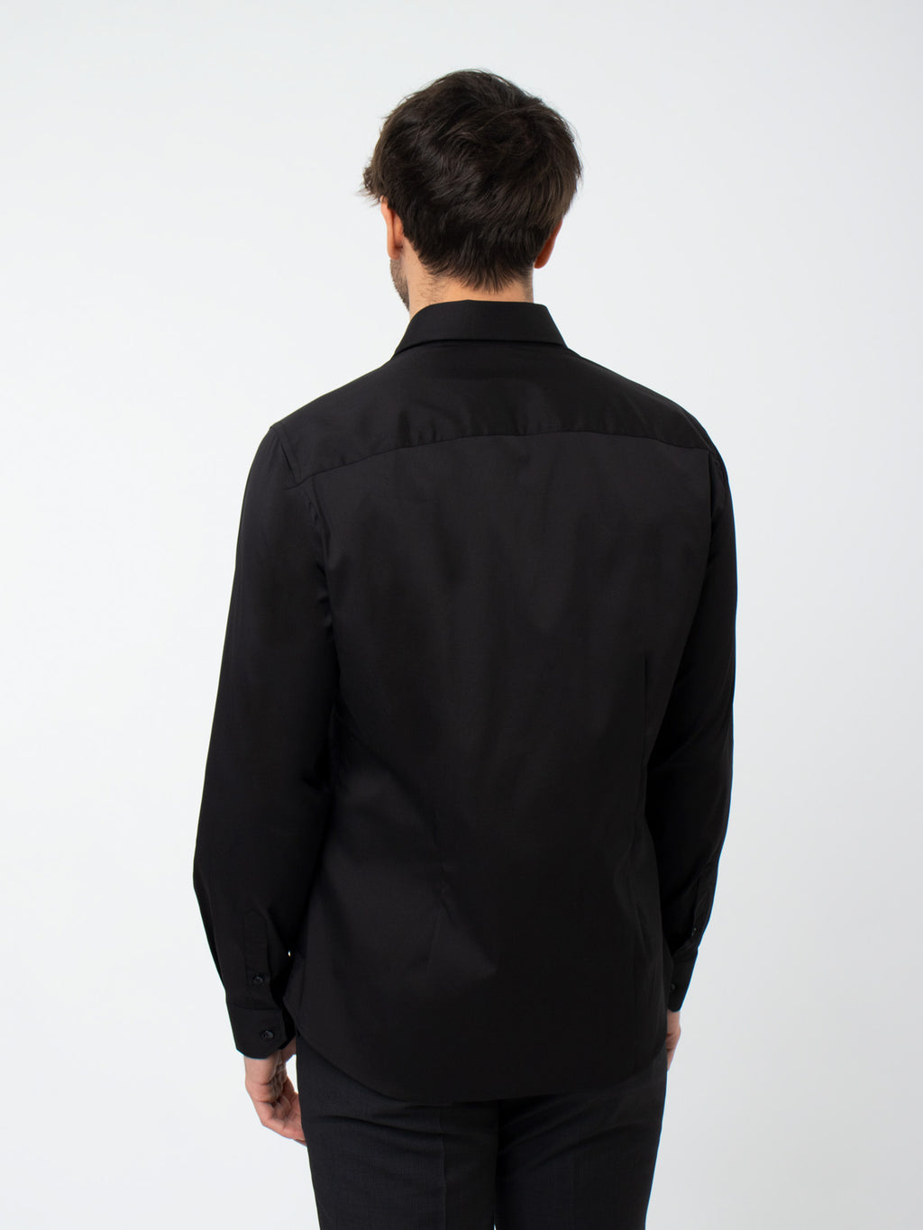 Slim fit plain cotton shirt