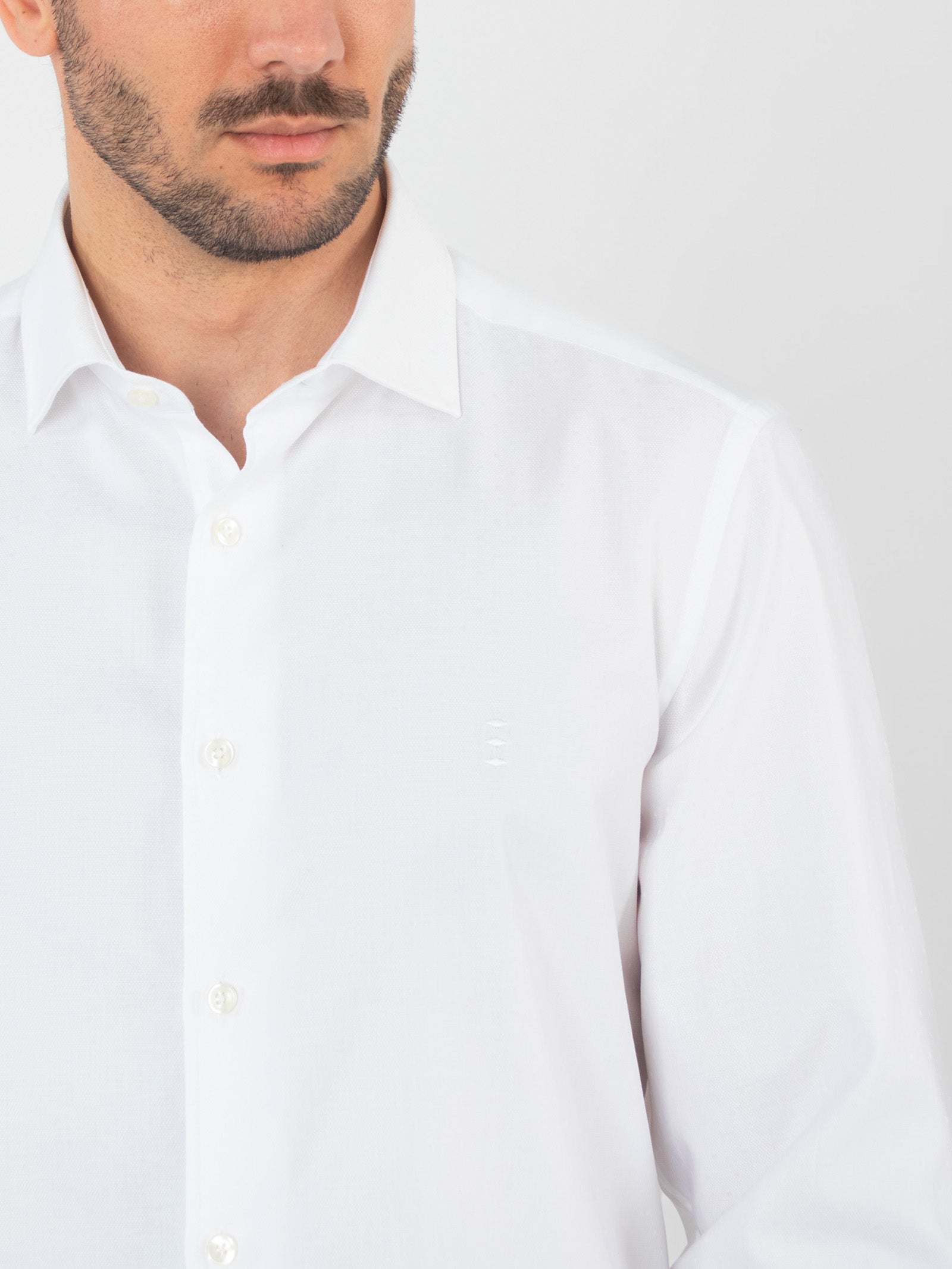 Textured Cotton Shirt, Slim Fit