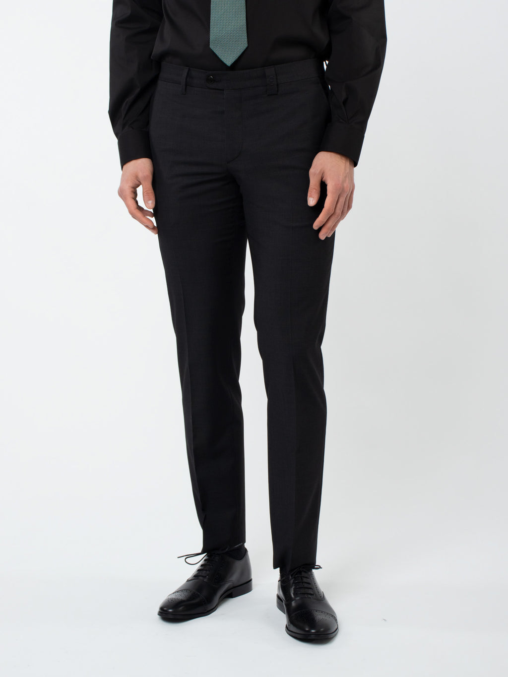 Slim fit embellished wool suit